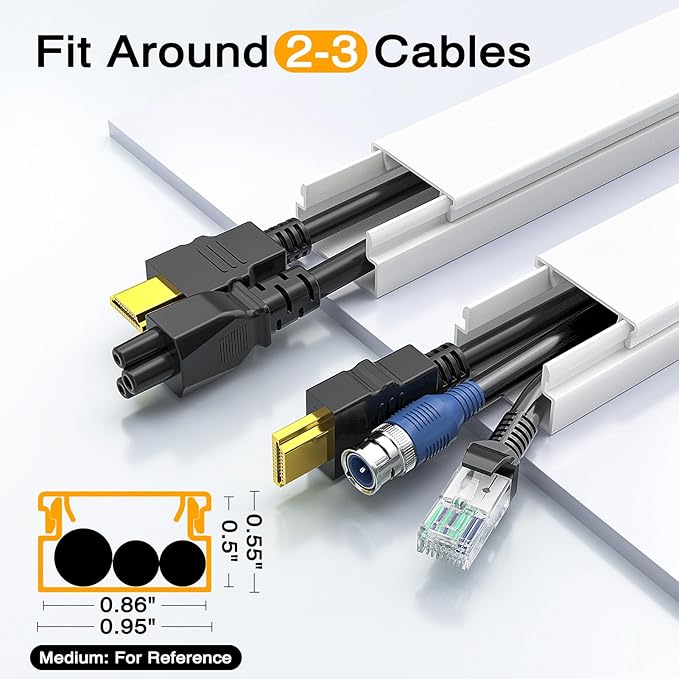 Delamu Cord Hider, 157in Wire Covers - Image 2