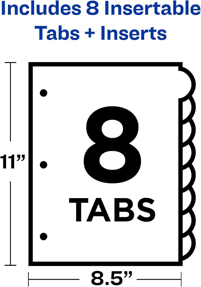 Avery Insertable Style Edge Plastic Dividers - Image 5