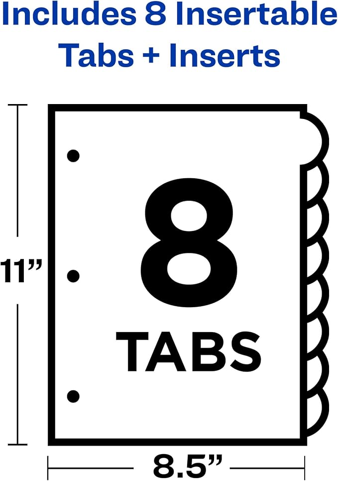 Avery Insertable Style Edge Plastic Dividers - Image 4