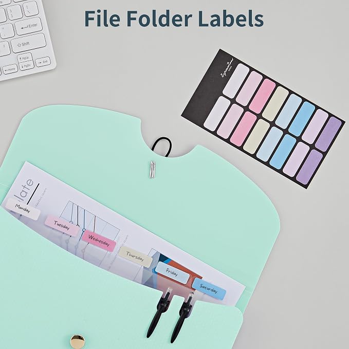 JARLINK 7 Pockets Expanding File Folder, A4 Accordion File Folders - Image 5