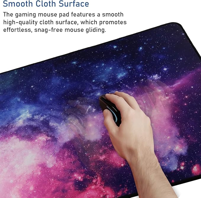 Gaming Mouse Pad with Stitched Edges, Durable Non-Slip Natural Rubber Base - Image 5