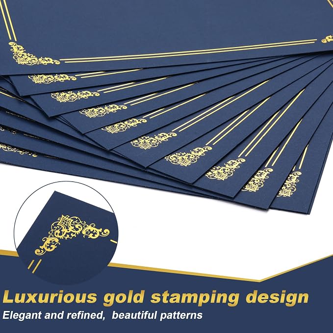 Fainne 160 Pcs 8.5 x 11 Certificate Holders Diploma Holders Document Covers - Image 4