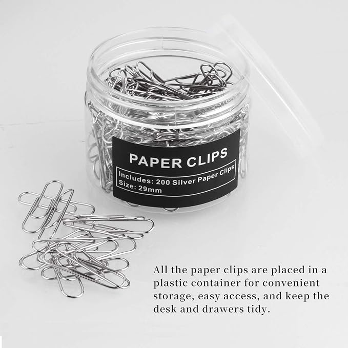 Paper Clips, 200 Pack, Paperclips, Paper Clip, Suitable - Image 5