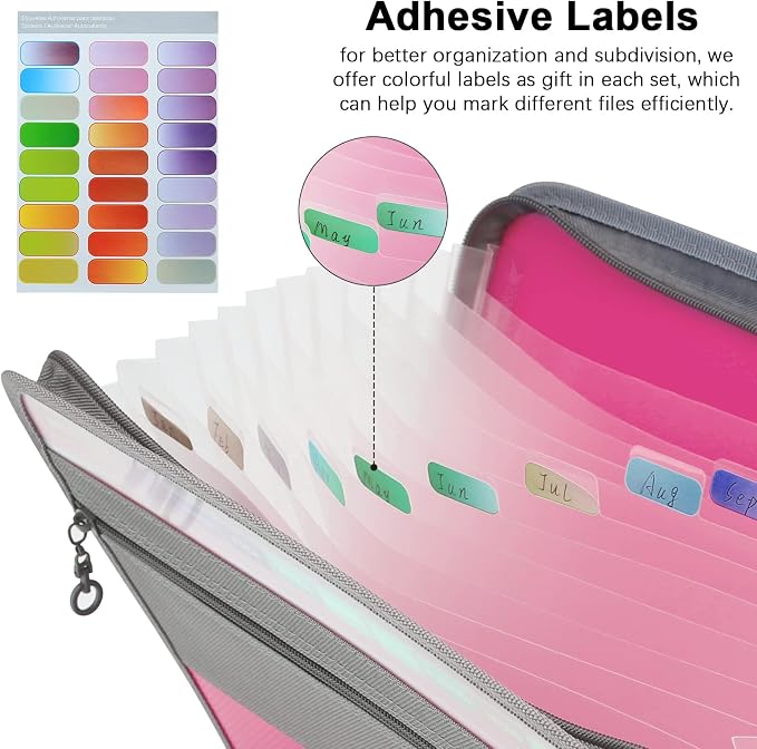 NAFY Expanding File Folder, 13 Pockets Document Organizer - Image 5
