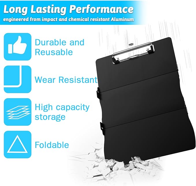 Clipboard Foldable Without Edition Cheat Sheets Aluminum 3 Layers Foldable - Image 6