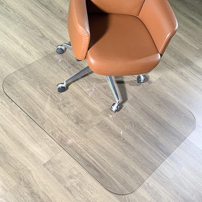 Crystal Clear 1/5" Thick 47" x 40" Heavy Duty Hard Chair Mat, Can be Used on - Image 2