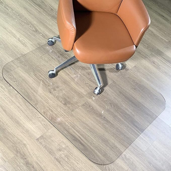 Crystal Clear 1/5" Thick 47" x 35" Heavy Duty Hard Chair Mat, Can be Used on - Image 2