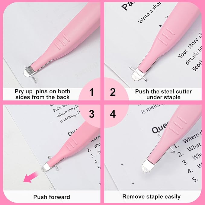 ThinkLearn Magnetic Staple Remover 5 Pack, Pen-Shaped Staple Puller | Quick and - Image 5