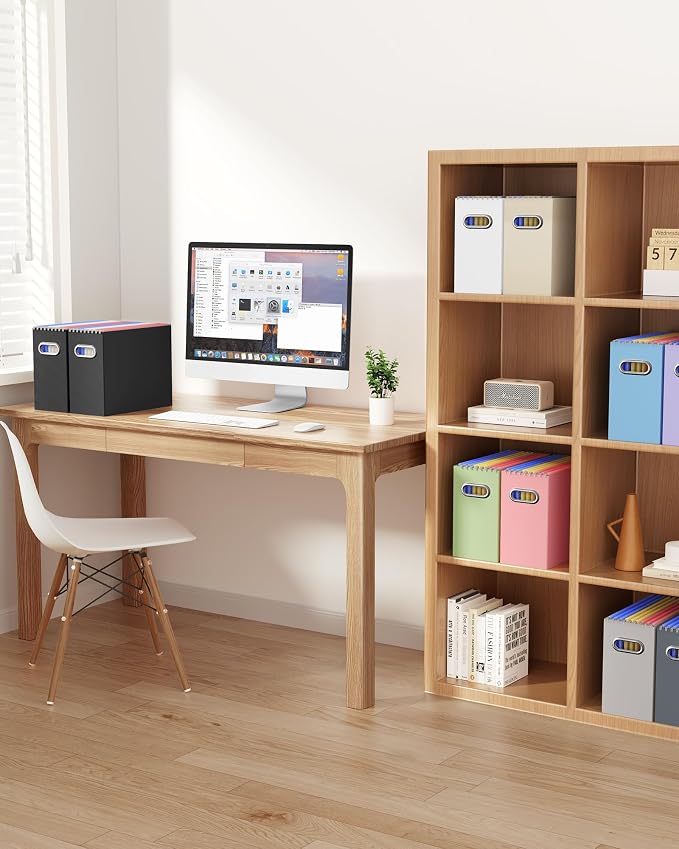 Oterri File Organizer Box, Portable Collapsible Cardboard File Folder Organizer - Image 5