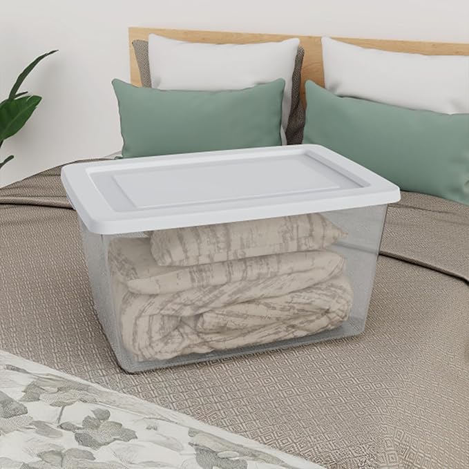 Sterilite 6-Pack Clear Storage Box, Stackable Container Bins - Image 4
