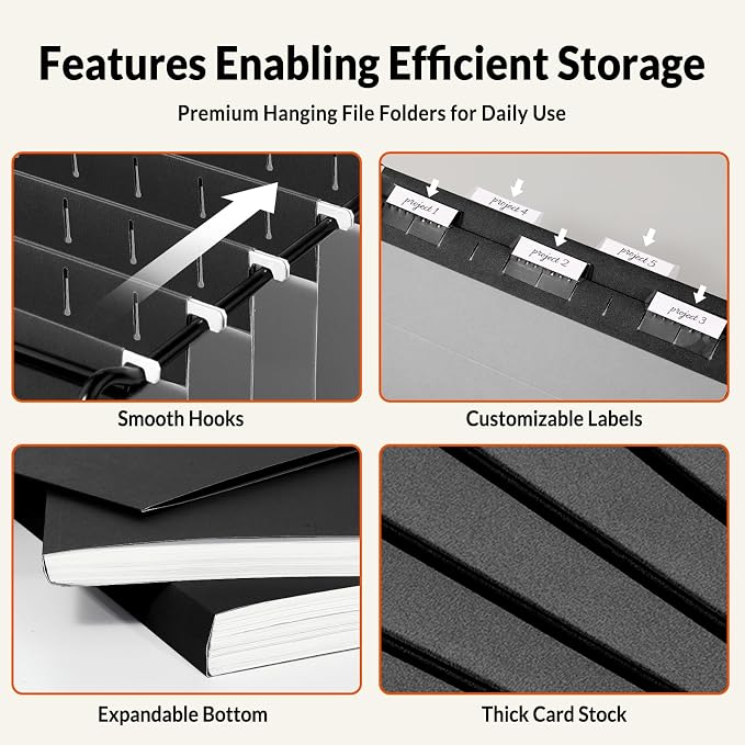 SUNEE Hanging File Folders Legal Size, Stay Organized - Image 4