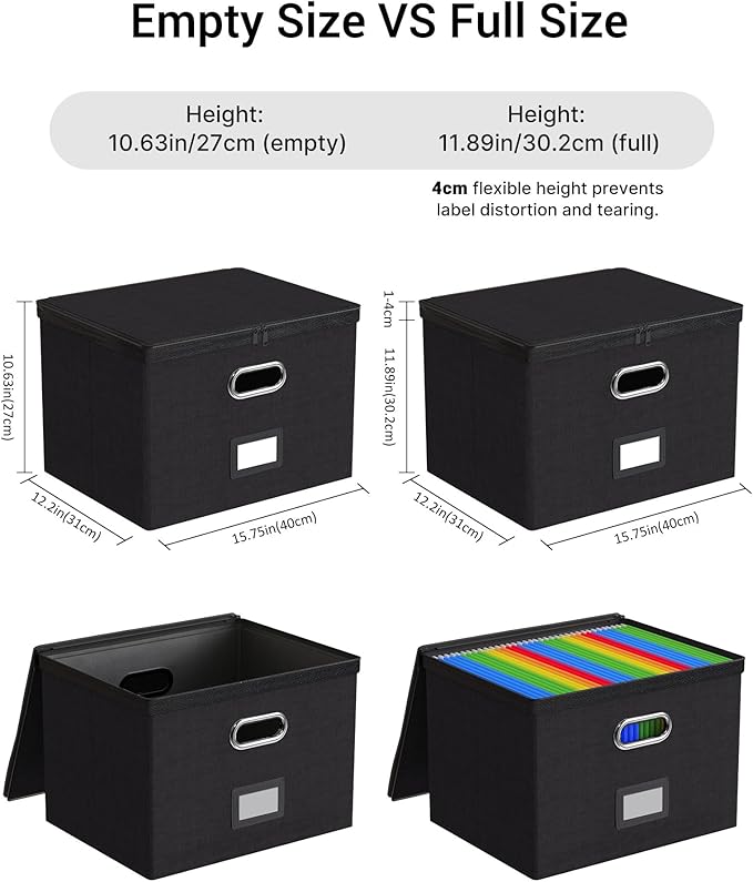 Oterri 1 Pack Large File Organizer Boxes - Image 3