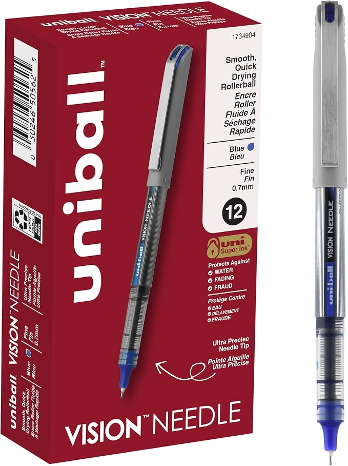 uni-ball uniball Vision Needle Rollerball Pens by uni-ball