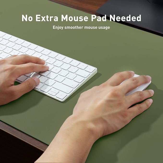Aothia Desk Protector Mat, Mouse Pad, Non-Slip Waterproof PU Leather Desk - Image 4