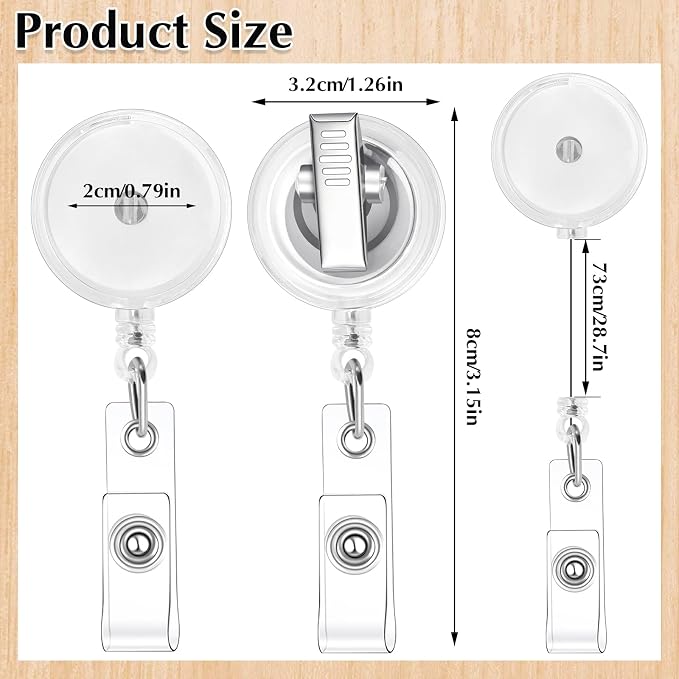 100 Pieces Retractable Badge Reels - Image 5
