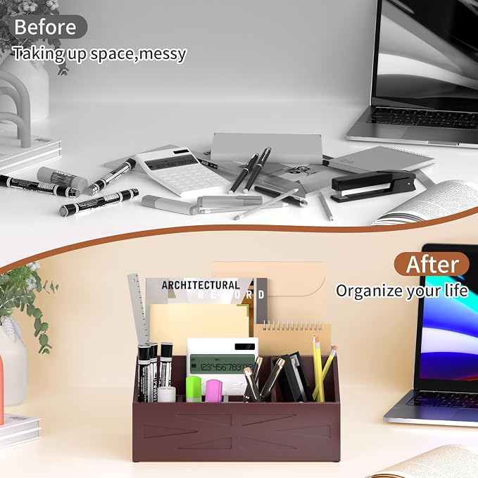 Large Mail Organizer Countertop, Farmhouse Desk and Kitchen Countertop Storage - Image 5