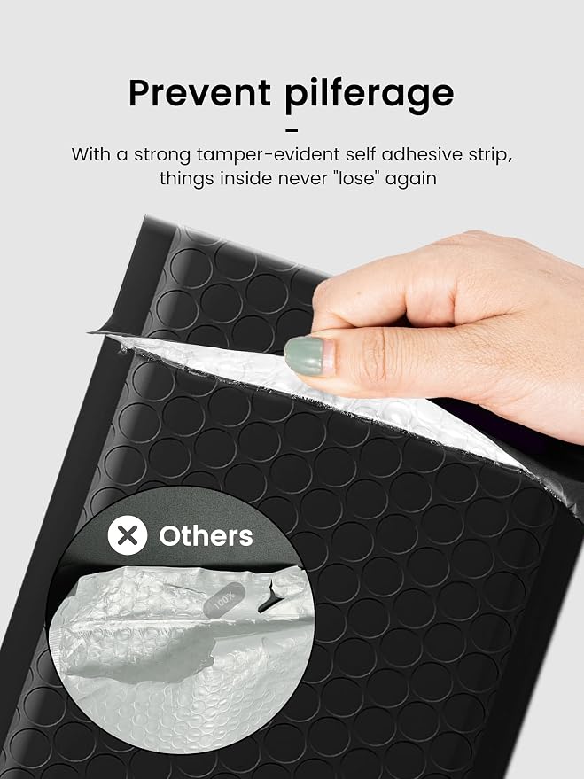 GSSSUSA Bubble Mailers 4x8 Inch 100 Pack Padded Envelopes Usable Size 4x7 Inch - Image 7
