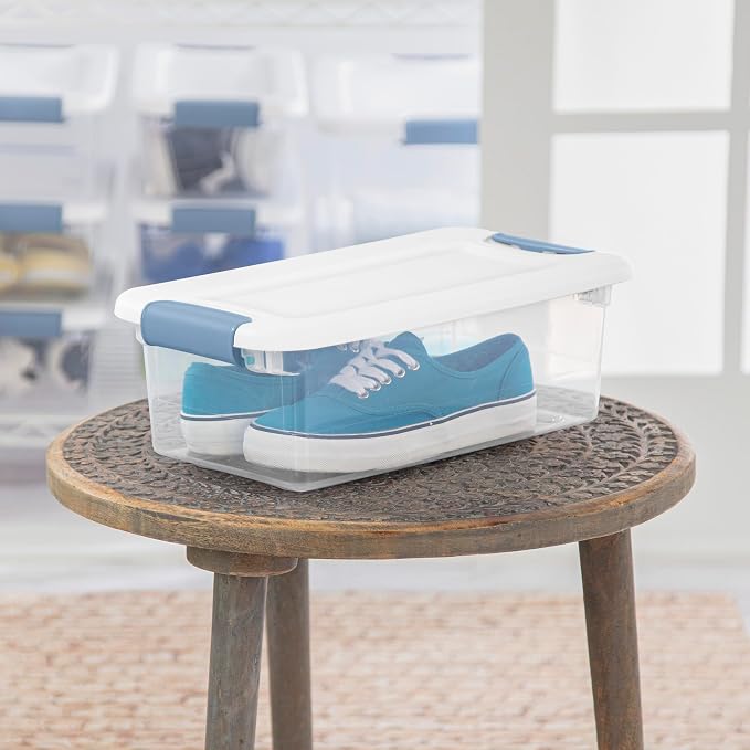 Sterilite 12-Pack Latching Box, Under Bed Storage Bins - Image 8