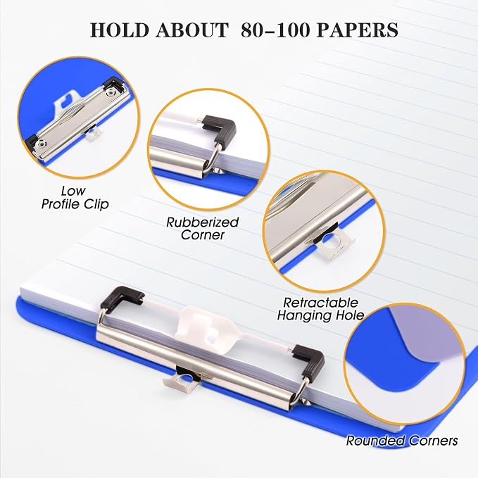 2 PCS Blue Plastic Clipboard - Image 5
