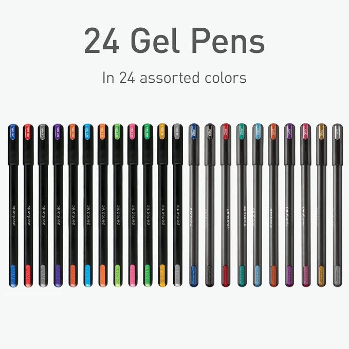 Pentonic Gel Pens, Mixed Pack, Medium & Fine Point, Smooth Writing - Image 3