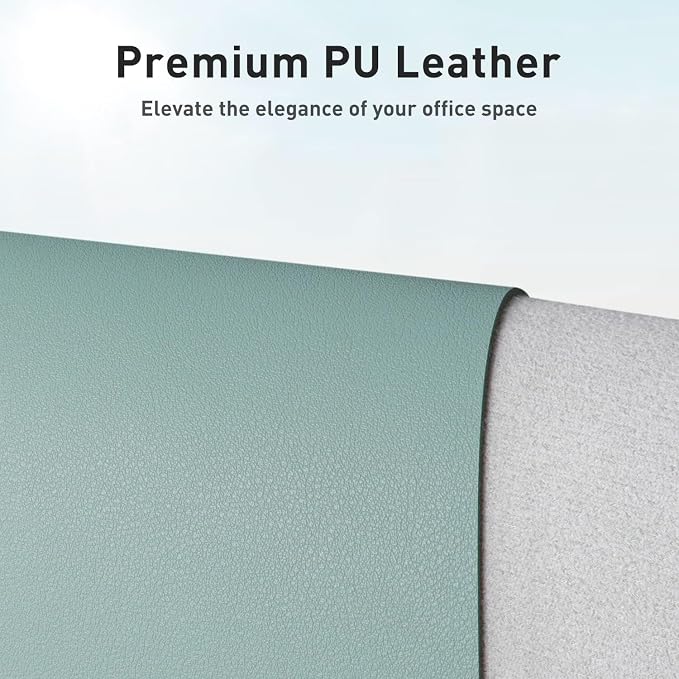 Aothia Faux Leather Desk Mat – Large Mouse Pad, Non-Slip PU Leather Blotter - Image 2