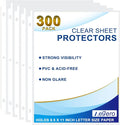 300 Pack Clear Sheet Protectors, 8.5 x 11 inch Page Protectors by Unknown