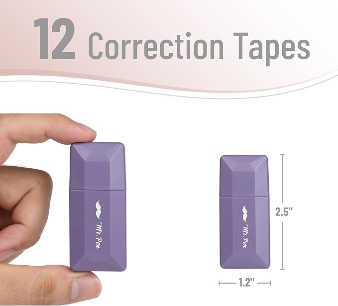 Mr. Pen- Correction Tape Bulk, 0.2" x 236", Pastel Colors | Cute Correction - Image 2
