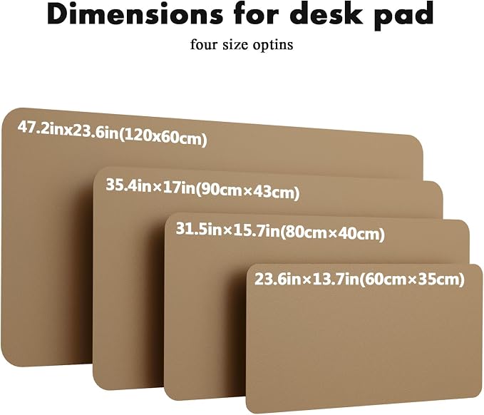 YSAGi Double-Sided Desk Pad, Leather Desk Mat, Eco Cork Desk Pad Protector - Image 8