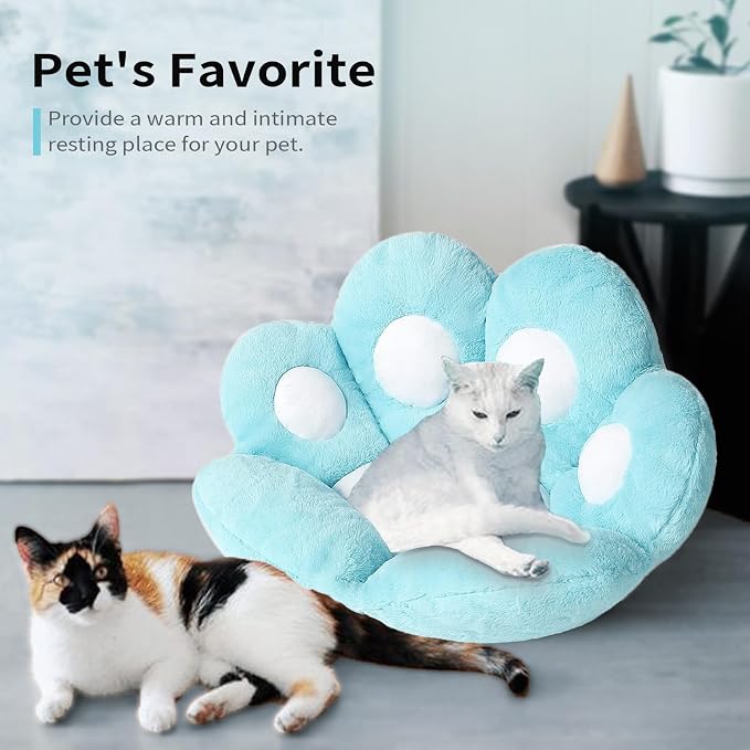 Ditucu Cat Paw Cushion Kawaii Chair Cushions 31.4 x 27.5 inch Cute Stuff Seat - Image 4
