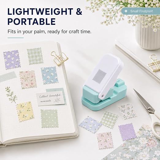 CYFUN DESIGN 2 Pcs Stamp Punch, 1x0.8 inch Postage Stamps Punch, Stamp Cutter - Image 5