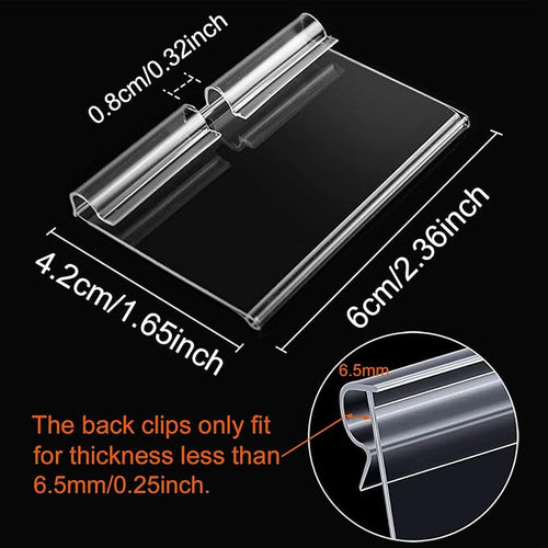 120PCS Basket Bin Labels Clip On, ChanQnTon Clear Plastic Label Holders - Image 2