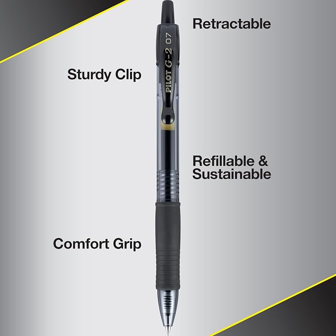 Pilot G2 Pens, Premium Refillable and Retractable Rolling Ball Gel Pens - Image 5