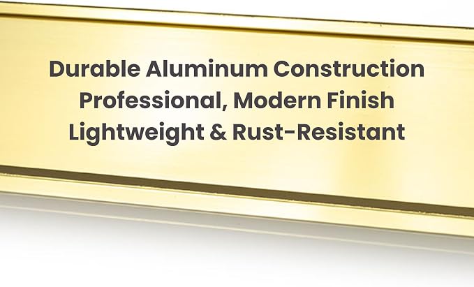 2" x 10" Aluminum Office Desk Nameplate Sign Holder 10 Pack - Image 3