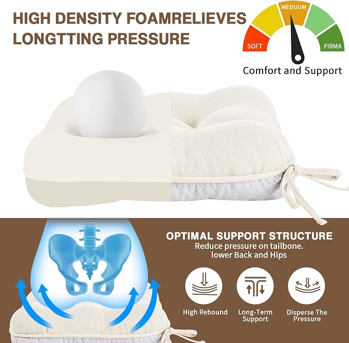 BETU White Chair Cushions for Dining Chairs Set of 6, 3.5" Thick Kitchen Table - Image 7