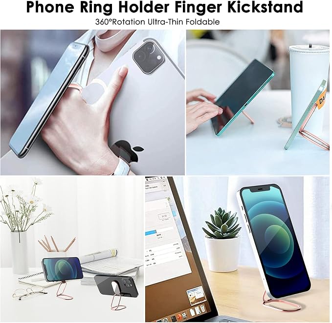 Phone Holder Foldable Phone Stand Phone Ring Holder Finger Kickstand 360° - Image 2