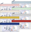 8 Pieces Money Bags With Zipper, Cash Envelopes, 7.6 x 3.7 inch Money Pouch by VOCHIC