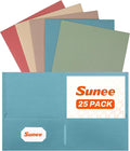 SUNEE Folders with Pockets, 2 Pocket Folders Fit Letter Size Paper, Paper File by SUNEE