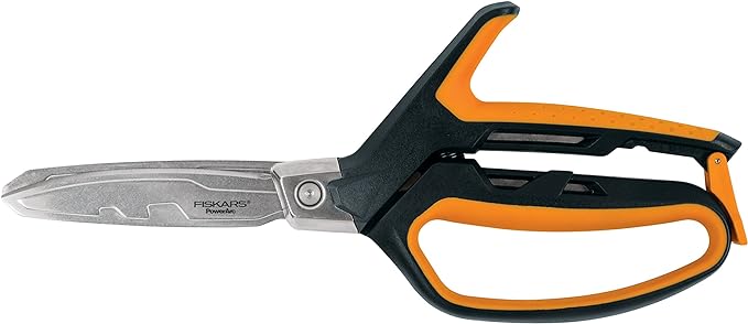 Fiskars PowerArc Easy Action Shears, Heavy Duty Scissors, Curved Stainless by Unknown