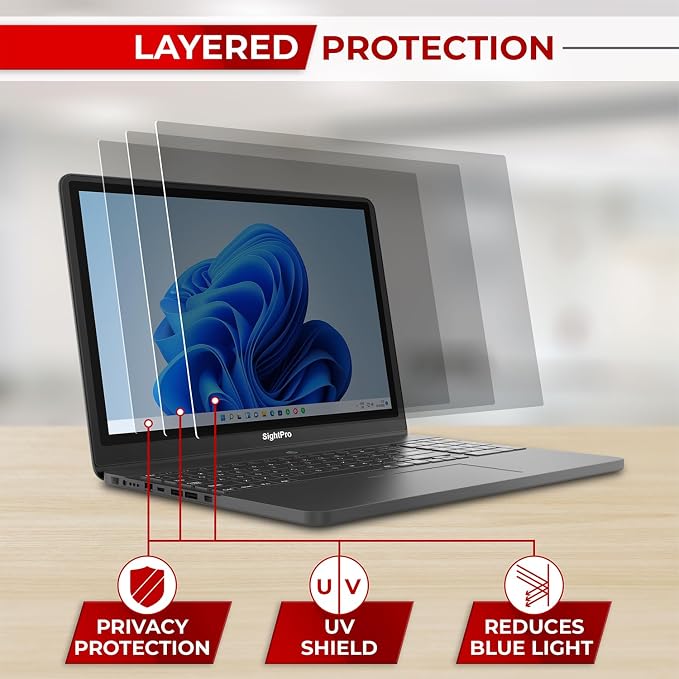 SightPro 14 Inch 16:10 Laptop Privacy Screen Filter - Image 9