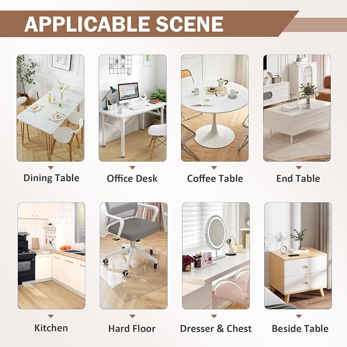 LovePads Clear Table Cover Protector, 44 x 108 Inch 2mm Thick Plastic Table - Image 6