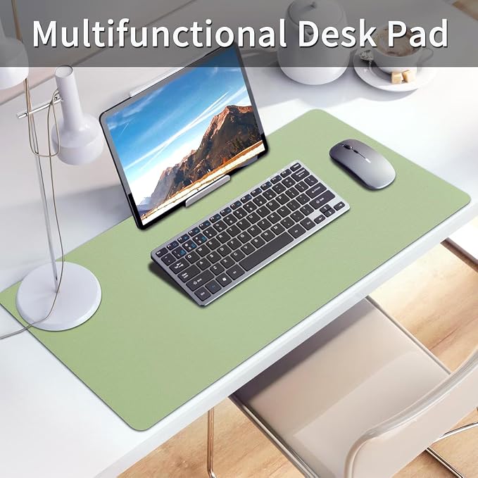 Bloss Green Desk Mat, Mouse Pad, Waterproof Leather Desk Pad, Desk Matt - Image 3