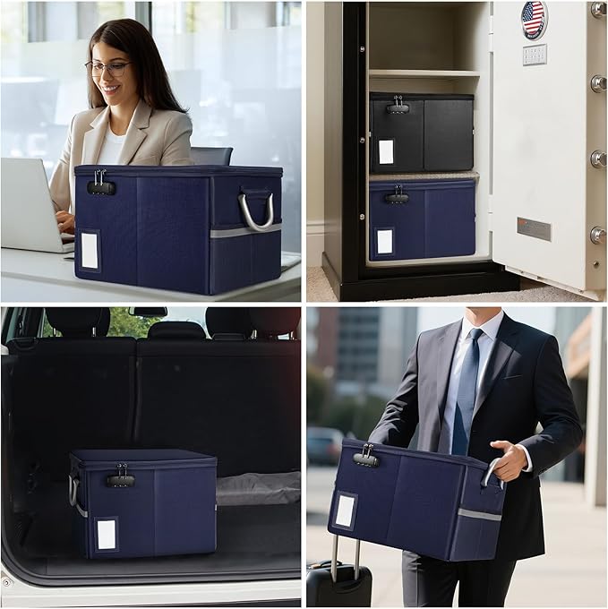 TOMKID 5200°F Fireproof Document Box, Fire Important Document Organizer - Image 5