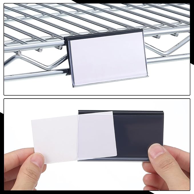 Kathfly 50 Pcs Wire Shelf Label Holders Compatible - Image 4