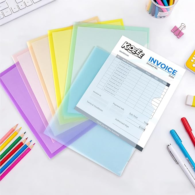 Plastic File Folders, Letter Size Clear Project Sleeves - Image 5
