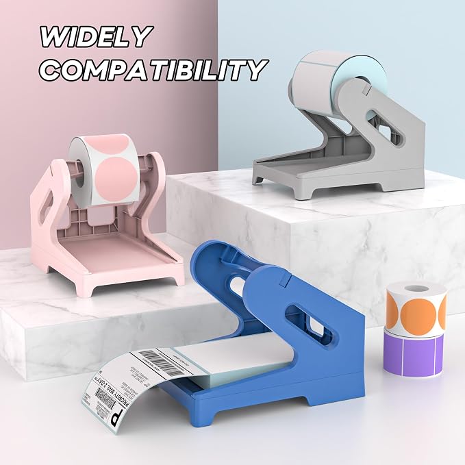 PONNOR Label Holder for Rolls and Fanfold Labels Shipping Labels Stand Desktop - Image 6