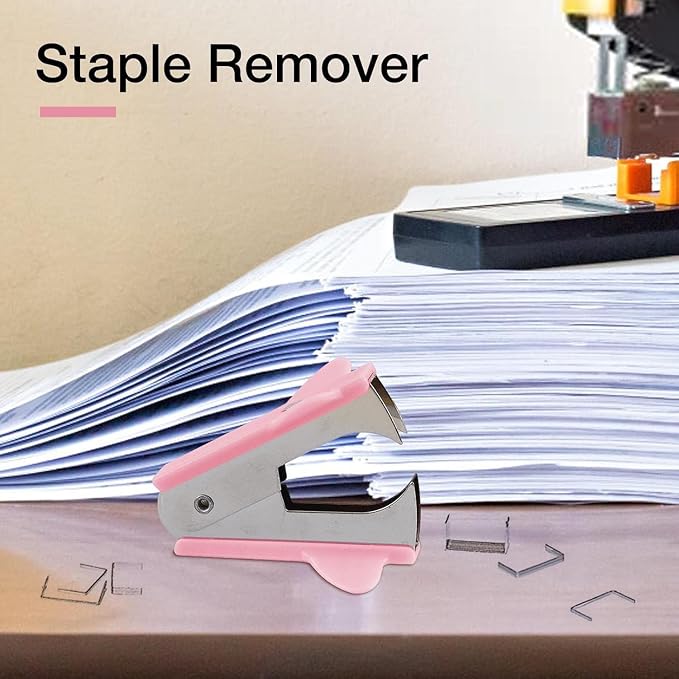 Pink Staple Remover Tool with Non-Slip Handle, Home Use, Stapler Removals - Image 6