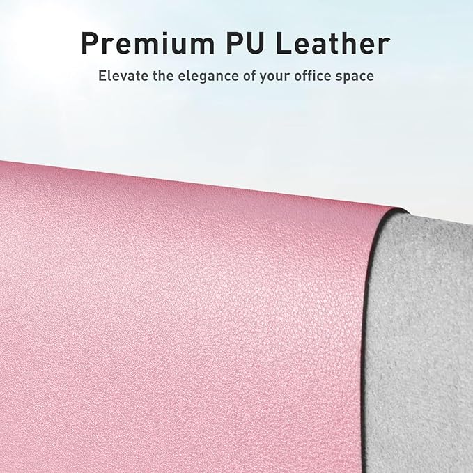 Aothia Faux Leather Desk Mat – Large Mouse Pad, Non-Slip PU Leather Blotter - Image 2