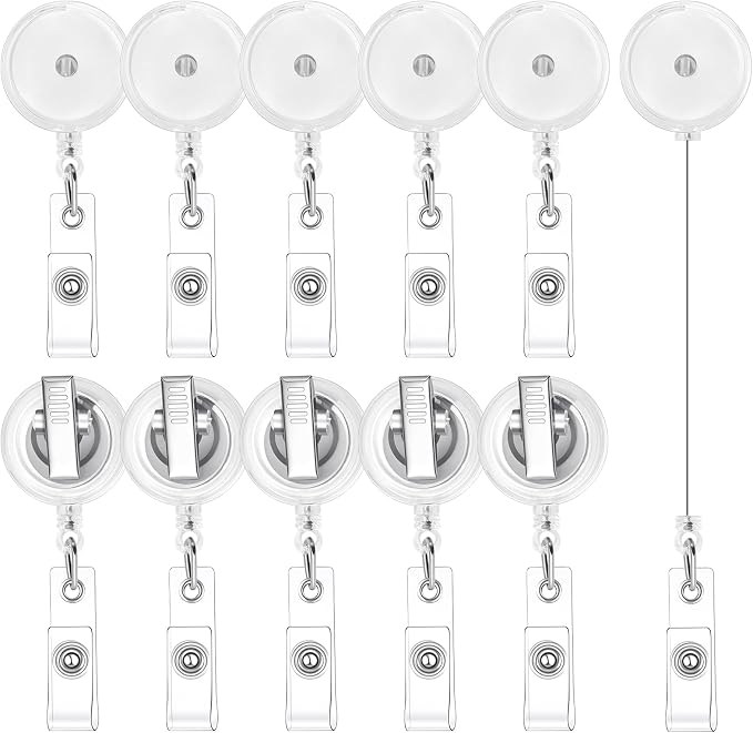 15 Pieces Retractable Badge Reels by BESARME
