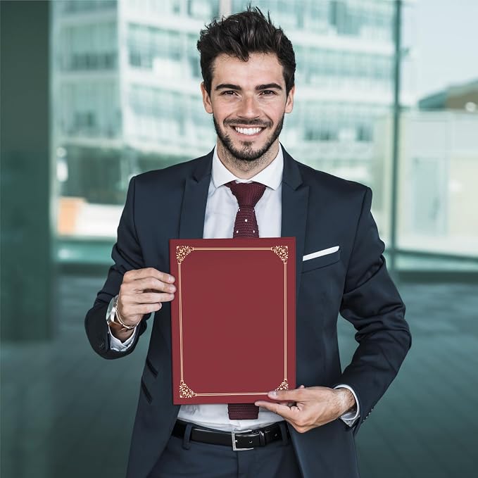 BELLE KR® Red Certificate Folders 8.5 x 11, Documents and Diplomas - Image 8
