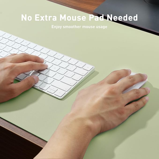 Aothia Leather Desk Pad Protector, Mouse Pad, Office Desk Mat, Non-Slip PU - Image 3